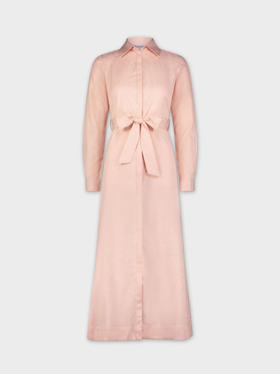 Pose Women's Blush Basic Belted A-Line Dress - Elegant Flowy Fit