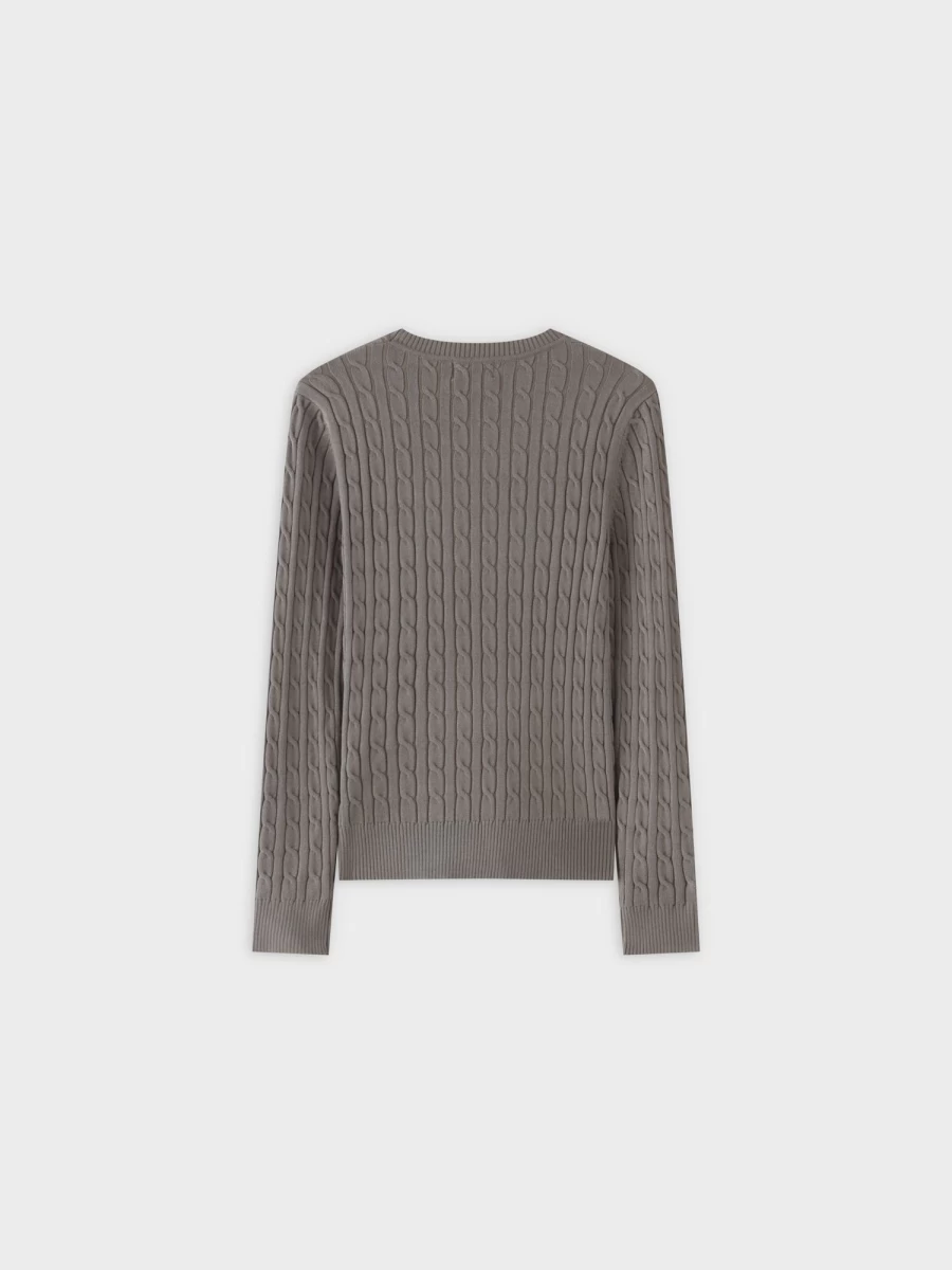 MELI Women's Clay Knit Cable Sweater - Cozy Cable Knit Pullover