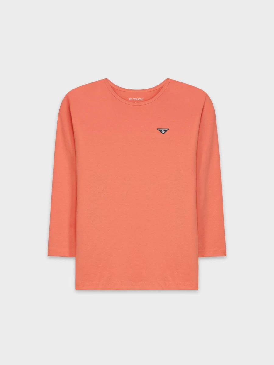 TTS Women's Basic Peach Tee - Soft Cotton Short Sleeve T-Shirt for Teens
