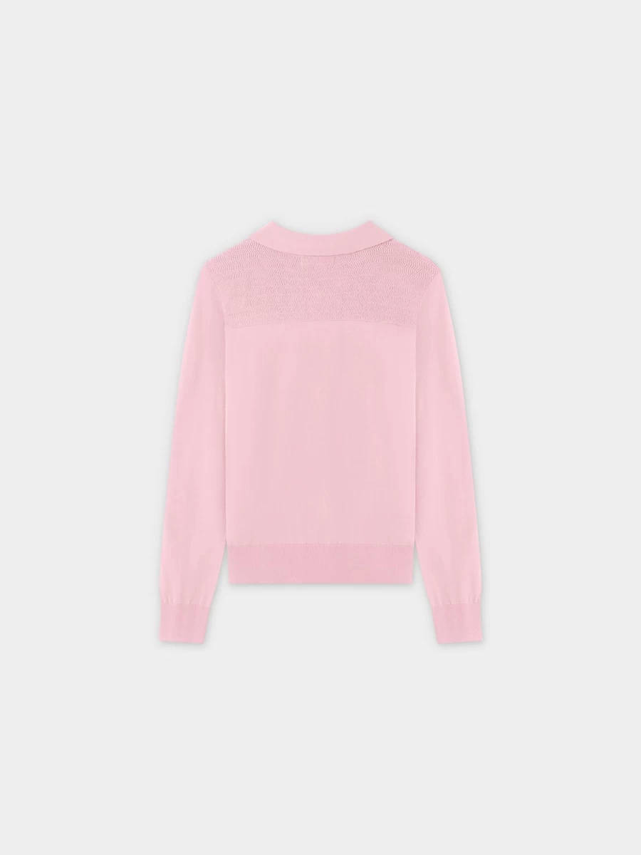 VAARA Women's Light Pink Mesh Knit Sweater Top