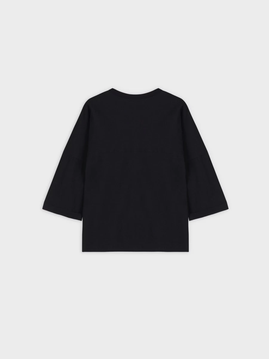 MELI Women's Pocket Tab Tee - Soft Cotton Casual T-Shirt in Black & White