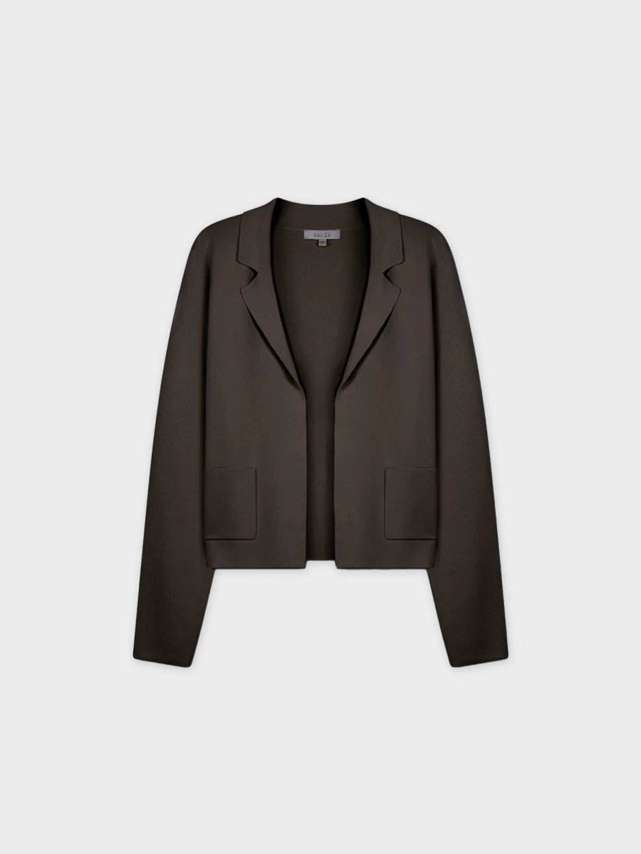 "HAILEY Women's Black Knit Blazer - Stylish Casual Office Jacket"