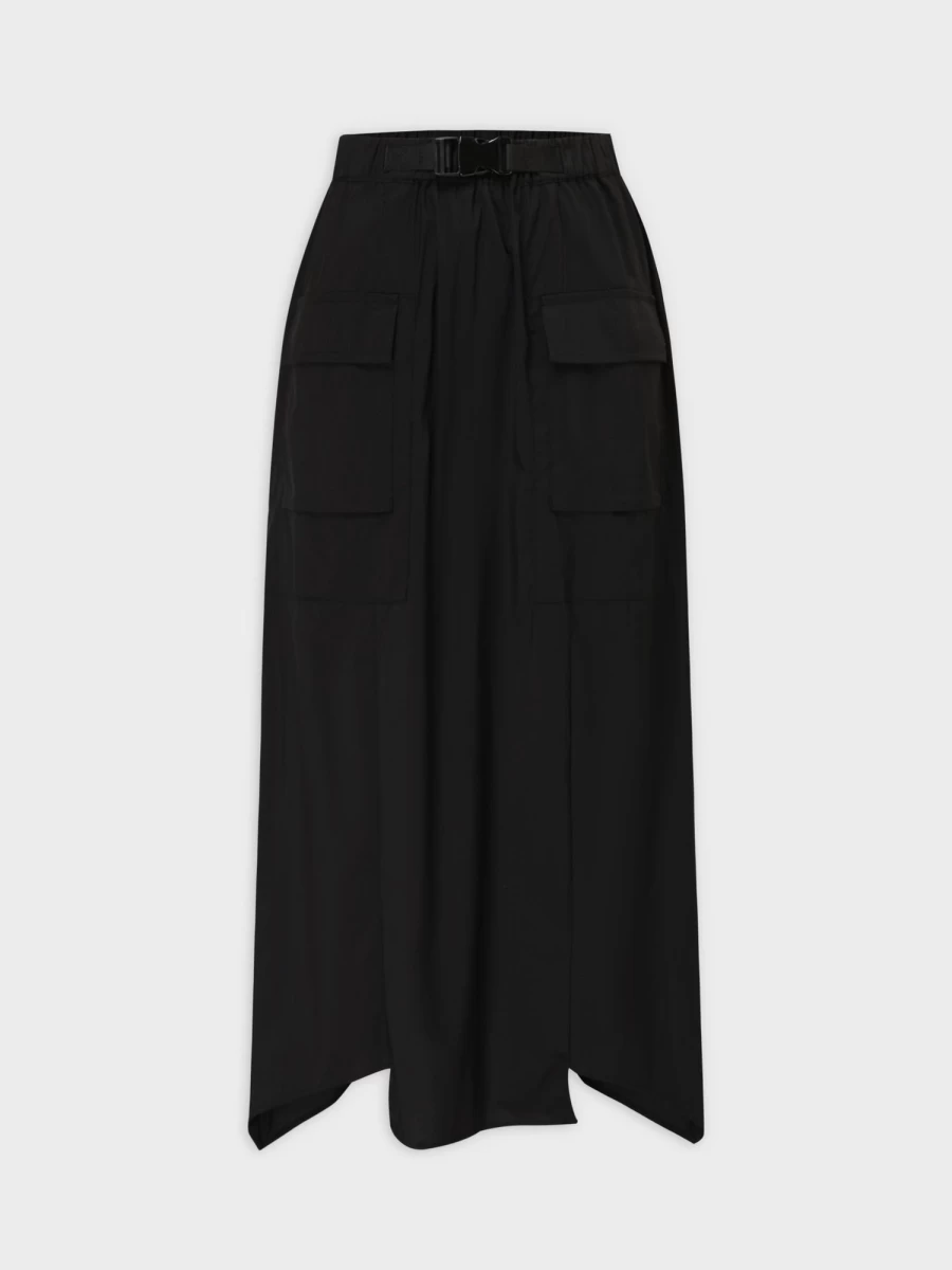Hailey Women's Black Buckle Detail Cargo Skirt - High Waist Utility Style
