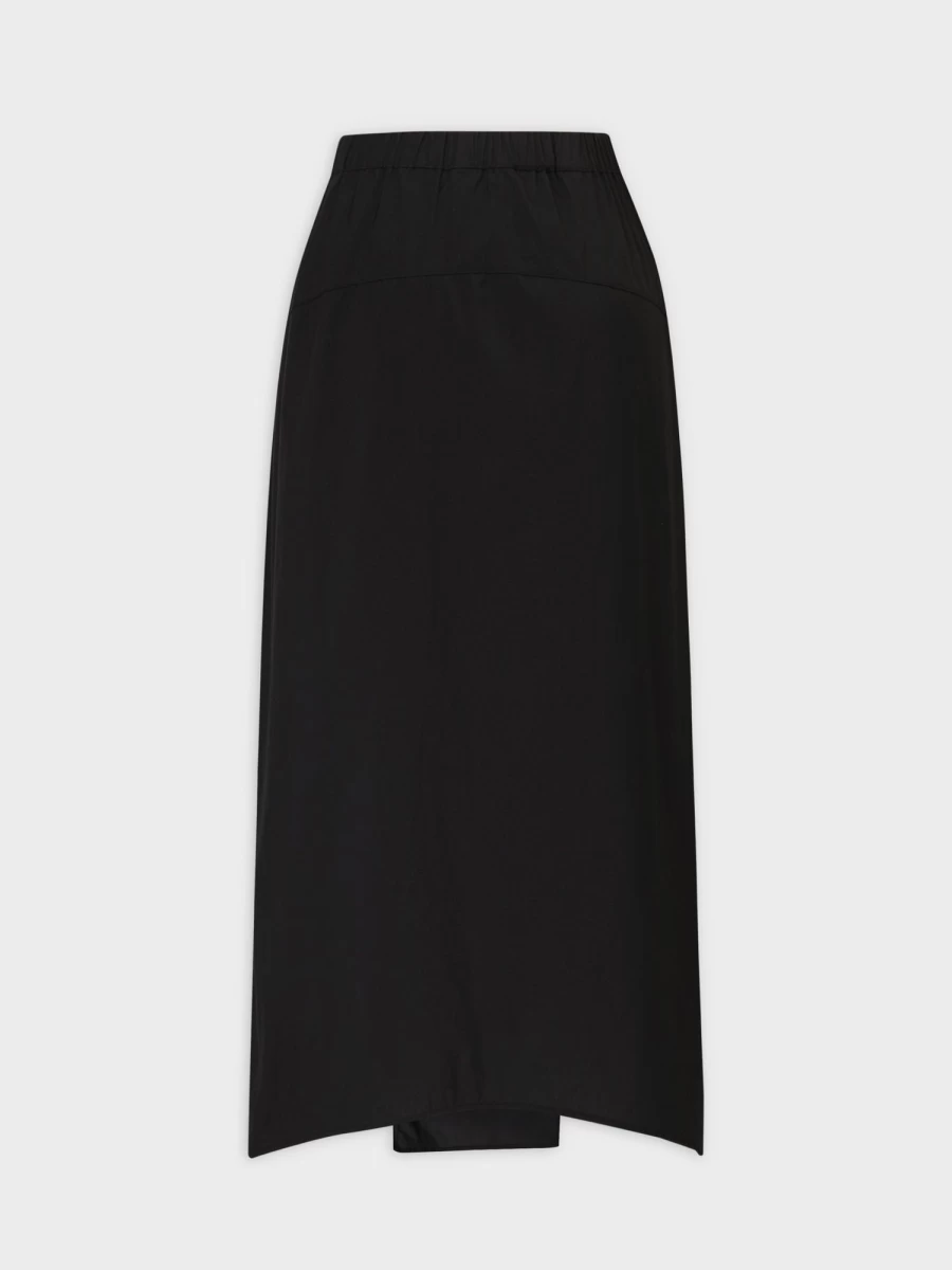 Hailey Women's Black Buckle Detail Cargo Skirt - High Waist Utility Style