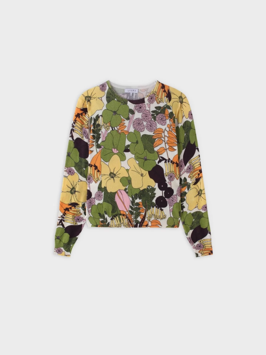VAARA Women's Retro Printed Sweater - Vintage-Inspired Knitwear