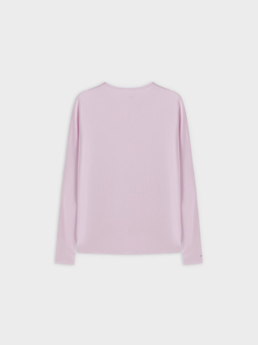 MELI Women's Lavender Ribbed Dolman Sleeve Crew Neck Top