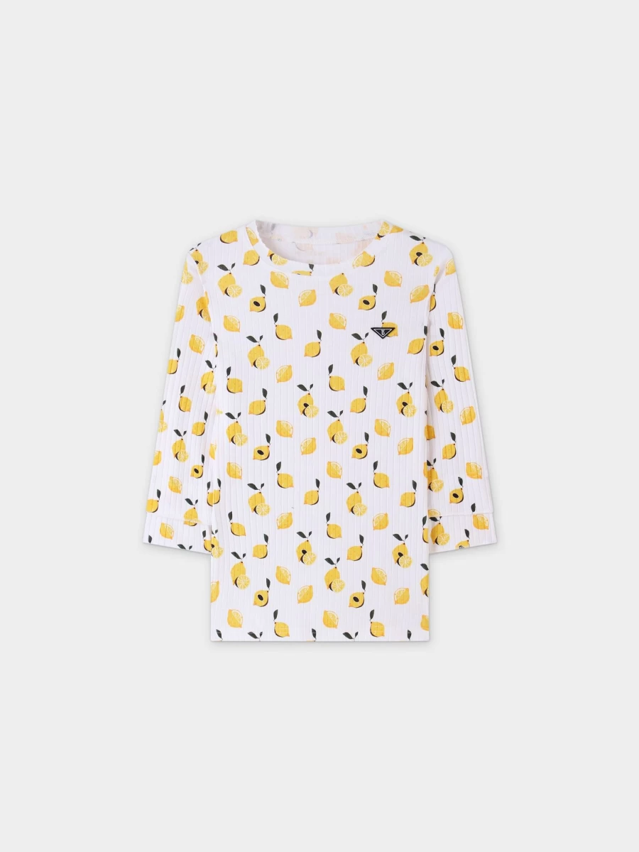 TTS Women's Layered 3Q Sleeve Tee - Lemon Yellow Casual Top