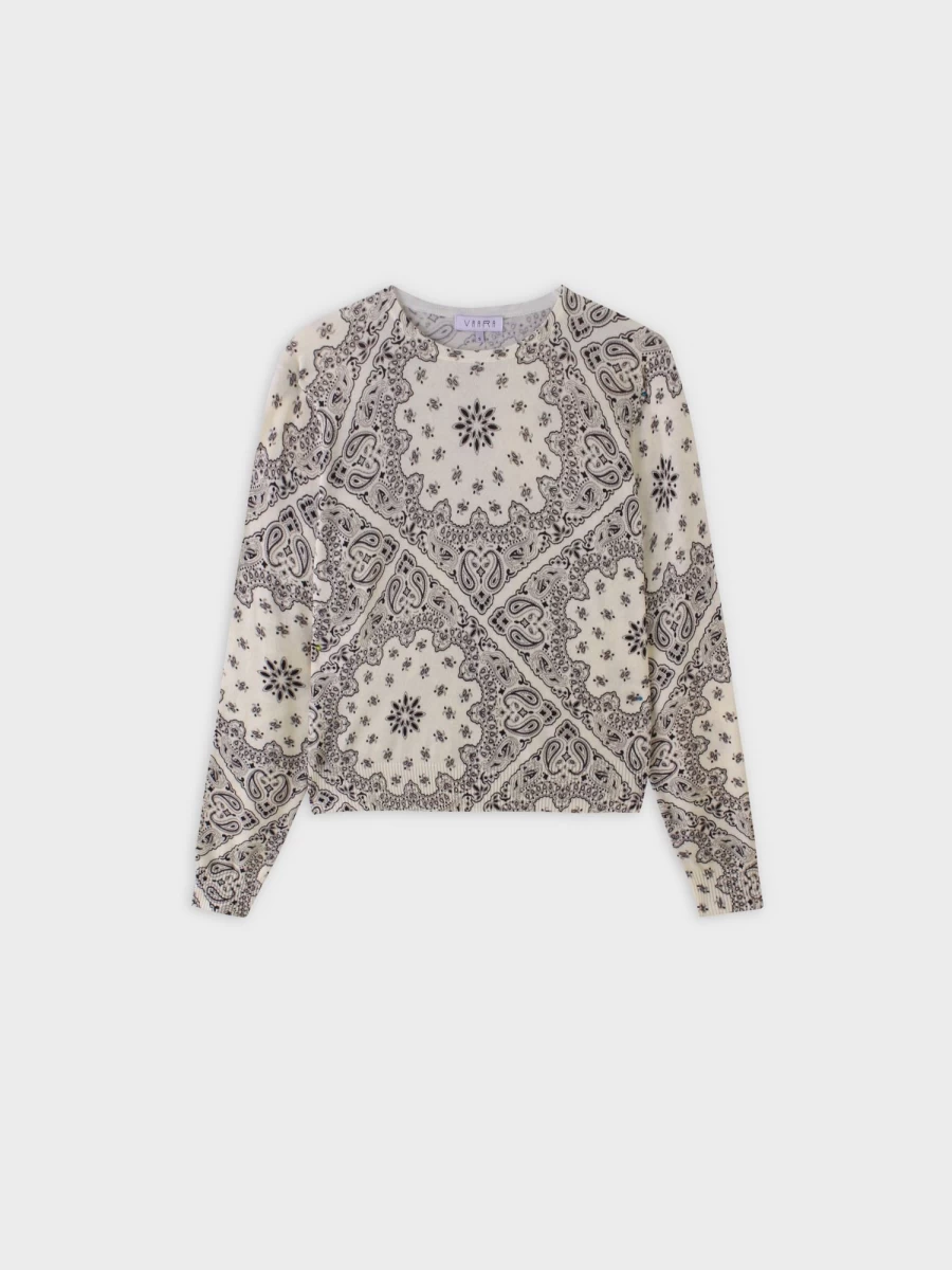 VAARA Women's Printed Sweater with Bandana Design - Stylish Knitwear for Fashionable Outfits