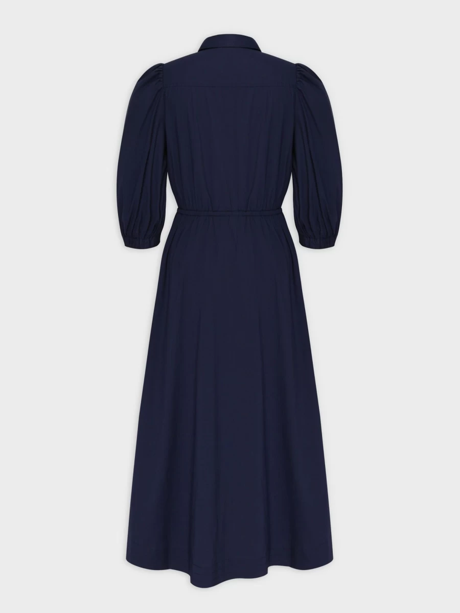 Hailey Women's Navy Polo Puff Sleeve Dress - Casual Chic Style