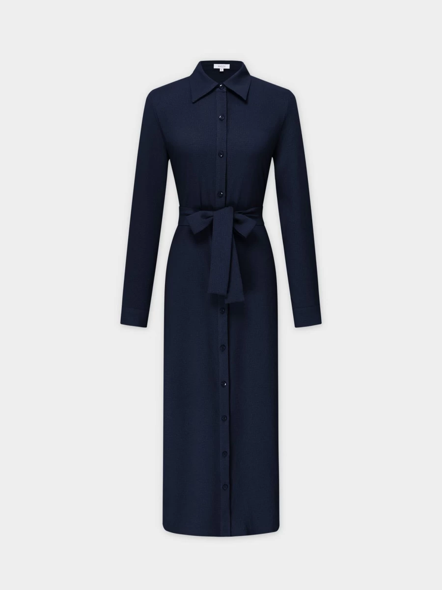 Hailey Women's Navy Pebble Monday Dress - Elegant Casual Wear