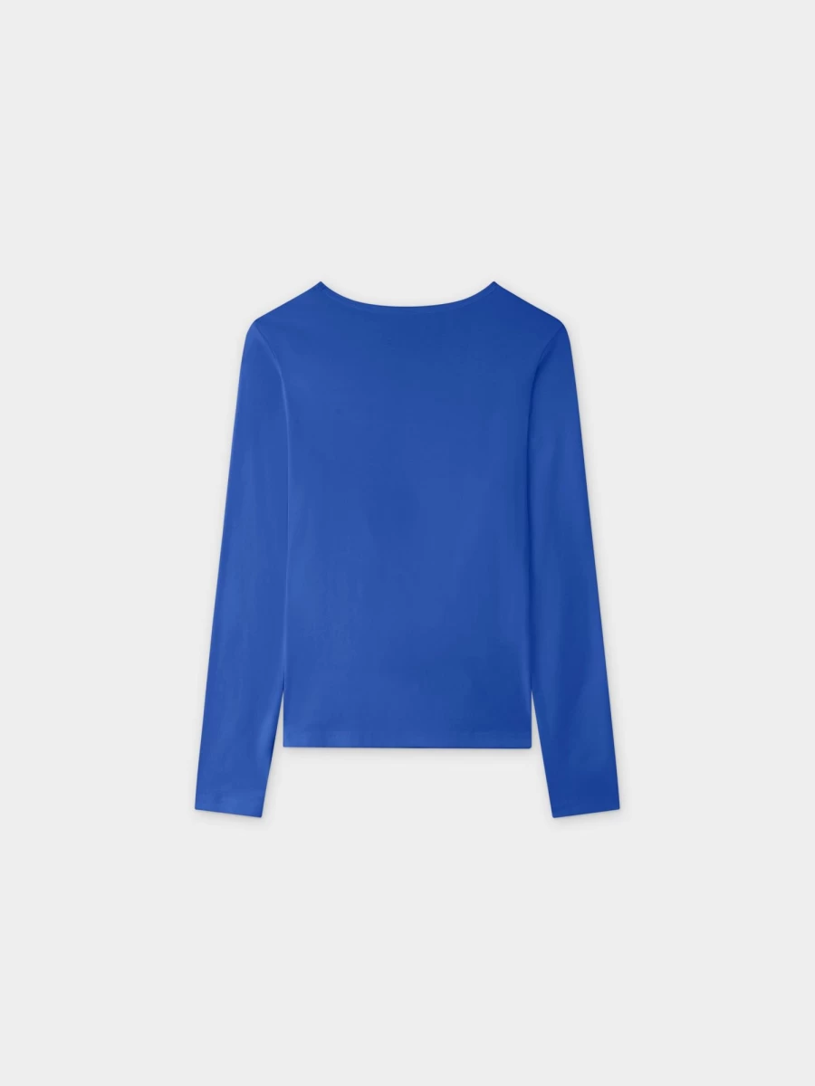 MELI Women's Royal Blue Knot Tee - Stylish Casual T-Shirt for Women