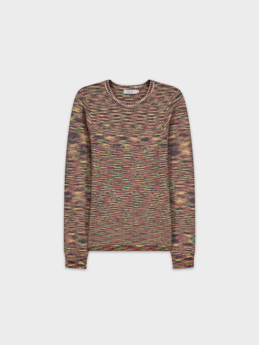 HAILEY Women's Multi-Color Knit Sweater in Pink - Soft Casual Pullover