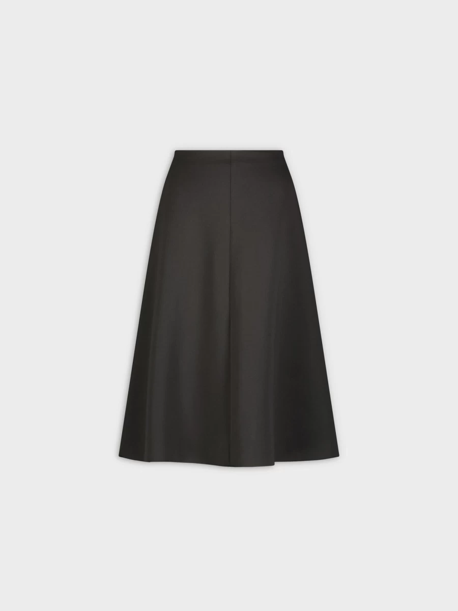 MELI Women's Black Scuba Flair Skirt - 24" Length for Elegant Style