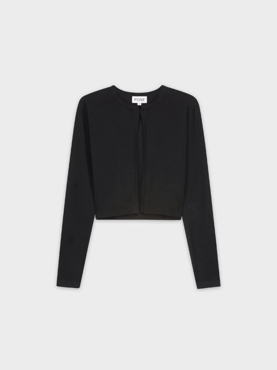POSE Women's Black Flat Shrug - Stylish Cover-Up for Elegant Outfits