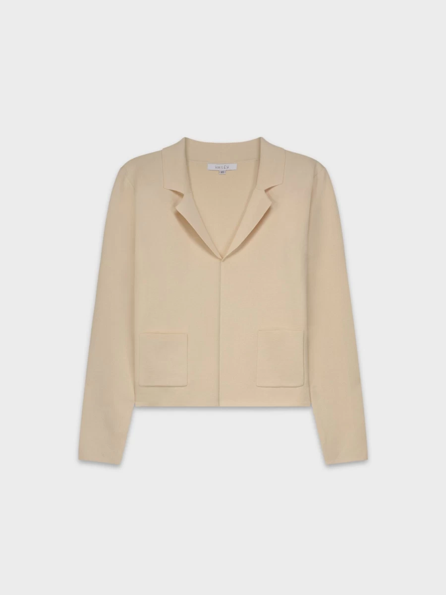 "HAILEY Women's Lightweight Vanilla Blazer - Elegant Casual Jacket"