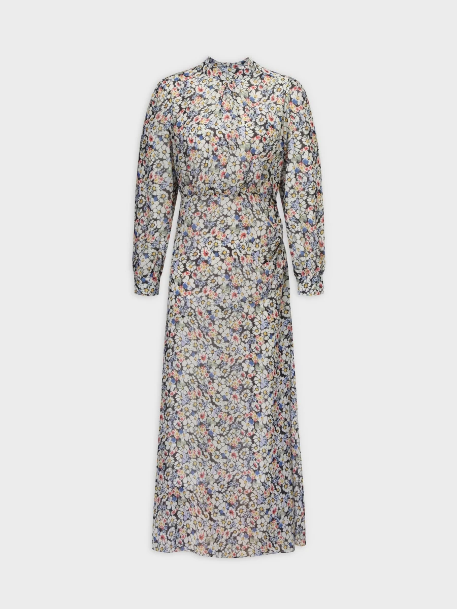 SOLEI Women's Floral Drape Dress - Elegant Flowy Summer Dress