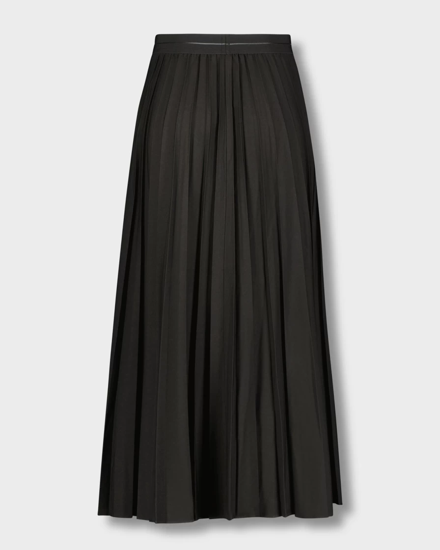 MELI Women's Black Pleated Skirt - 35 Inch Waist, Elegant & Flowy Design