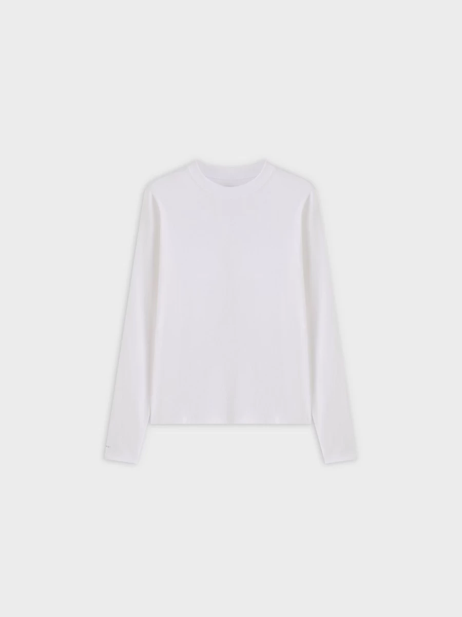 MELI Women's Classic White Long Sleeve T-Shirt - Timeless Comfort & Style