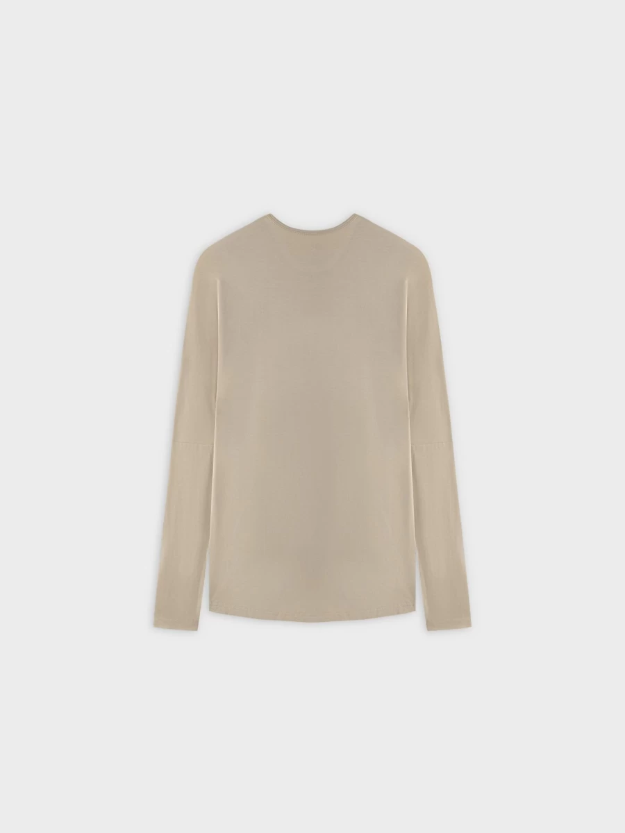 "MELI Women's Modal Dolman Sleeve Top – Soft & Comfortable Sand Color Blouse"