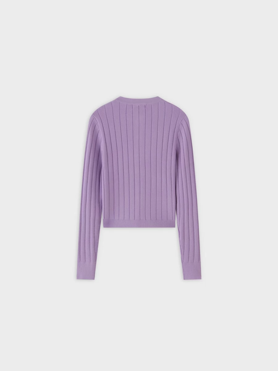 VAARA Women's Lavender Silk Knit Cropped Cardigan - Lightweight Summer Cover-Up