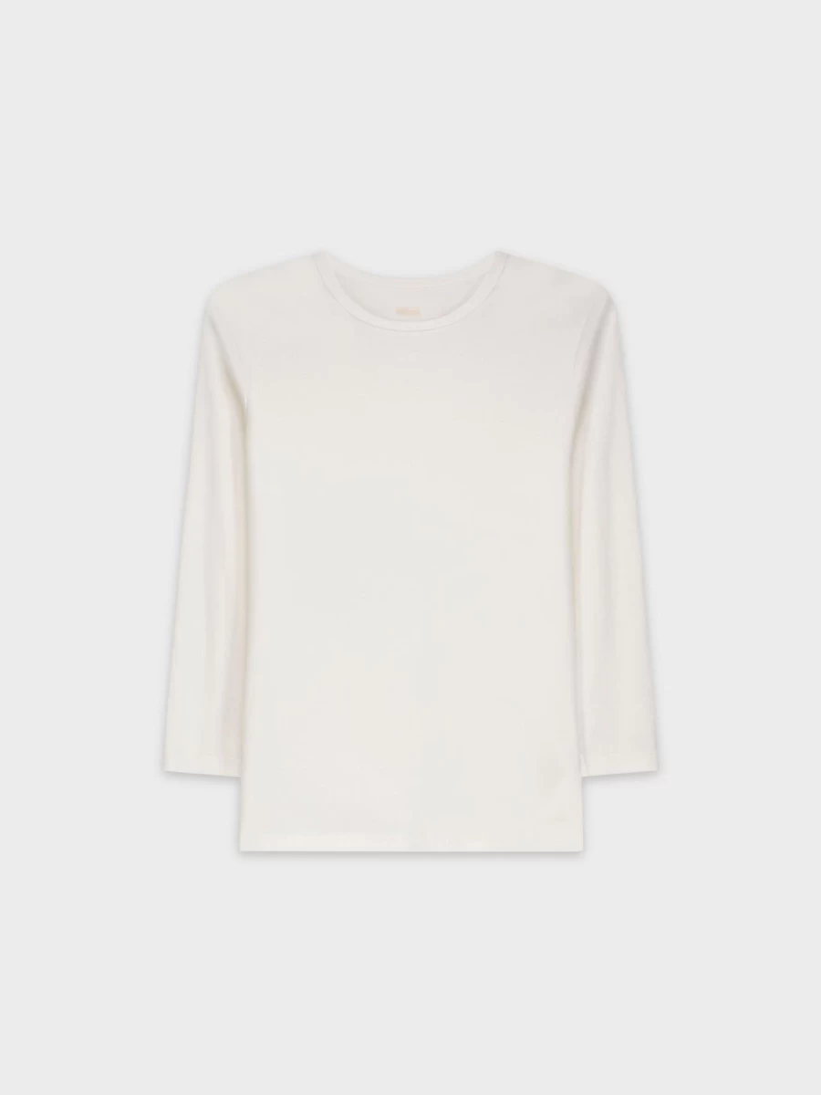 MELI Women's Classic Tee 3Q-Pure White Cotton T-Shirt