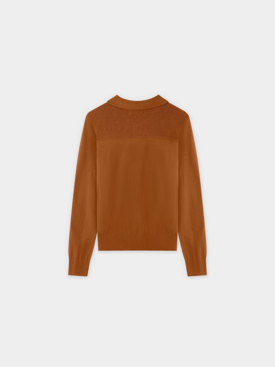 VAARA Women's Brown Mesh Knit Sweater Top