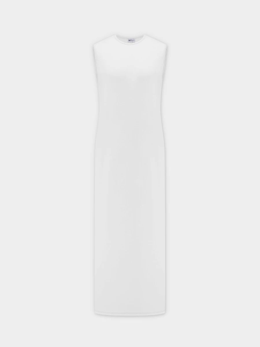 MELI Women's Basic White T-Shirt Slip Dress - Casual Comfort Fit