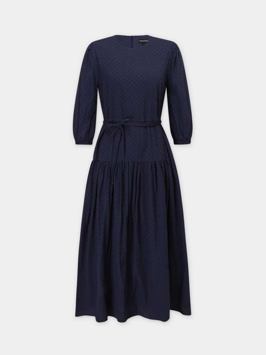 TTS Women's Navy Side Pull Dress - Elegant Slim Fit Casual Wear