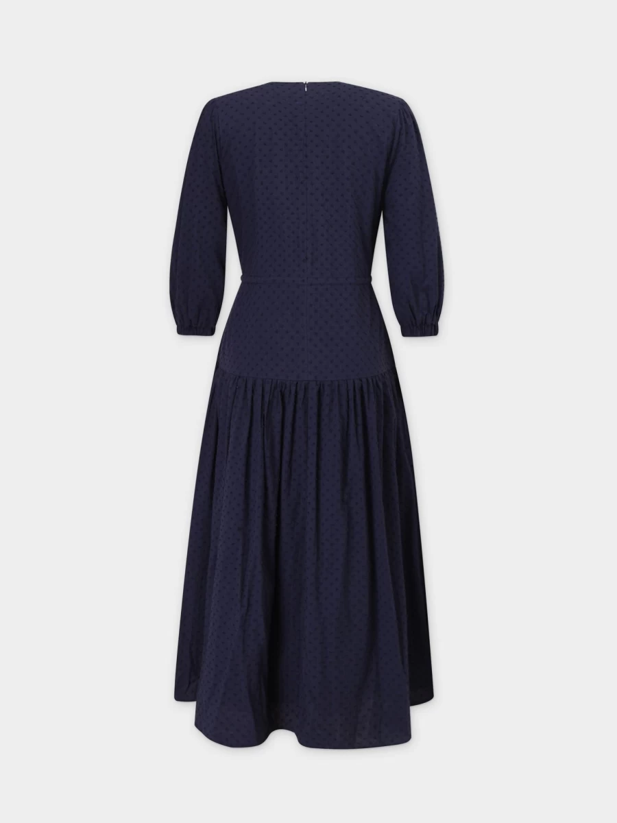 TTS Women's Navy Side Pull Dress - Elegant Slim Fit Casual Wear