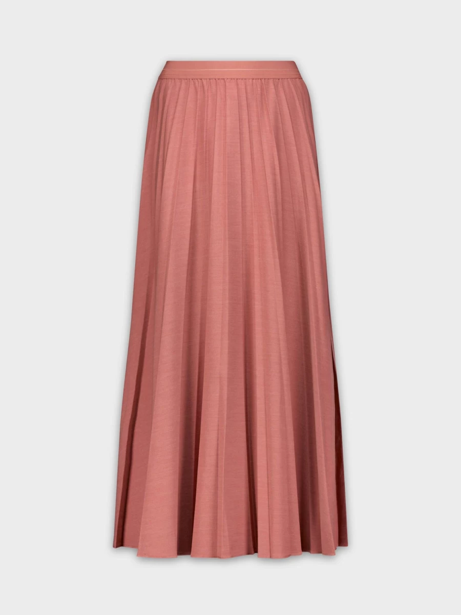 MELI Women's Heather Burgundy Pleated Skirt - 37 Inch Waist High-Waisted A-Line Skirt for Women