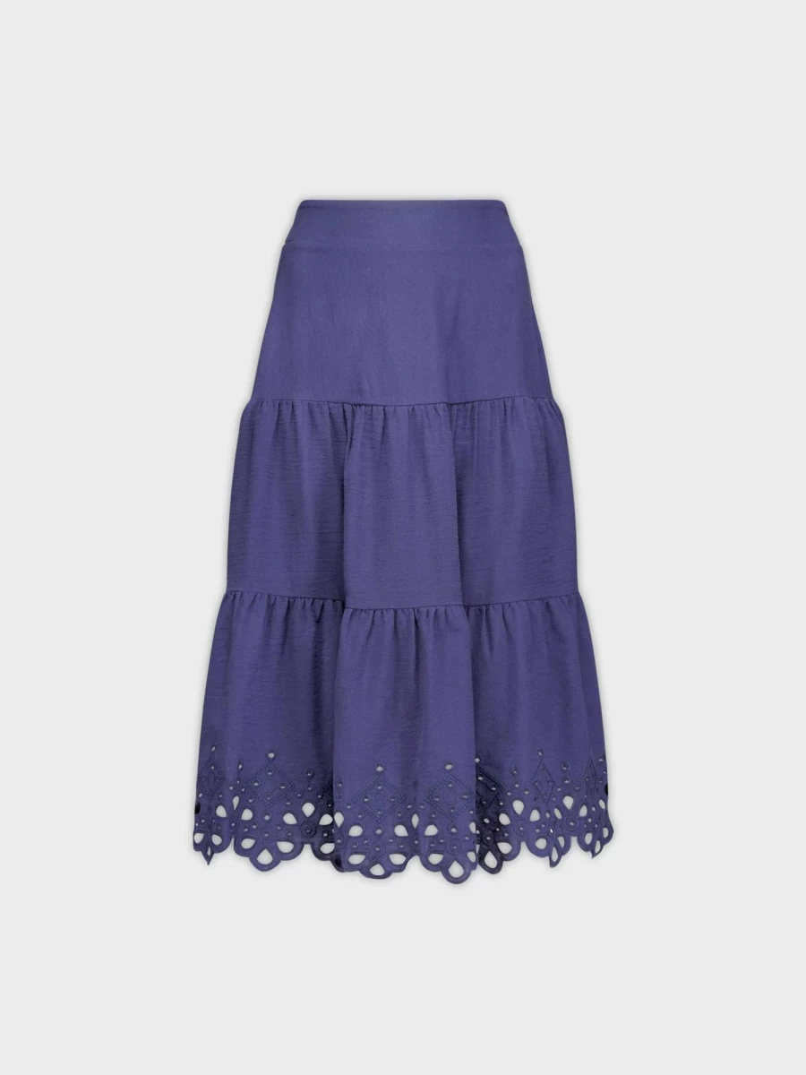 TTS Women's Navy Floral Cut-Out Skirt - Stylish Summer Fashion