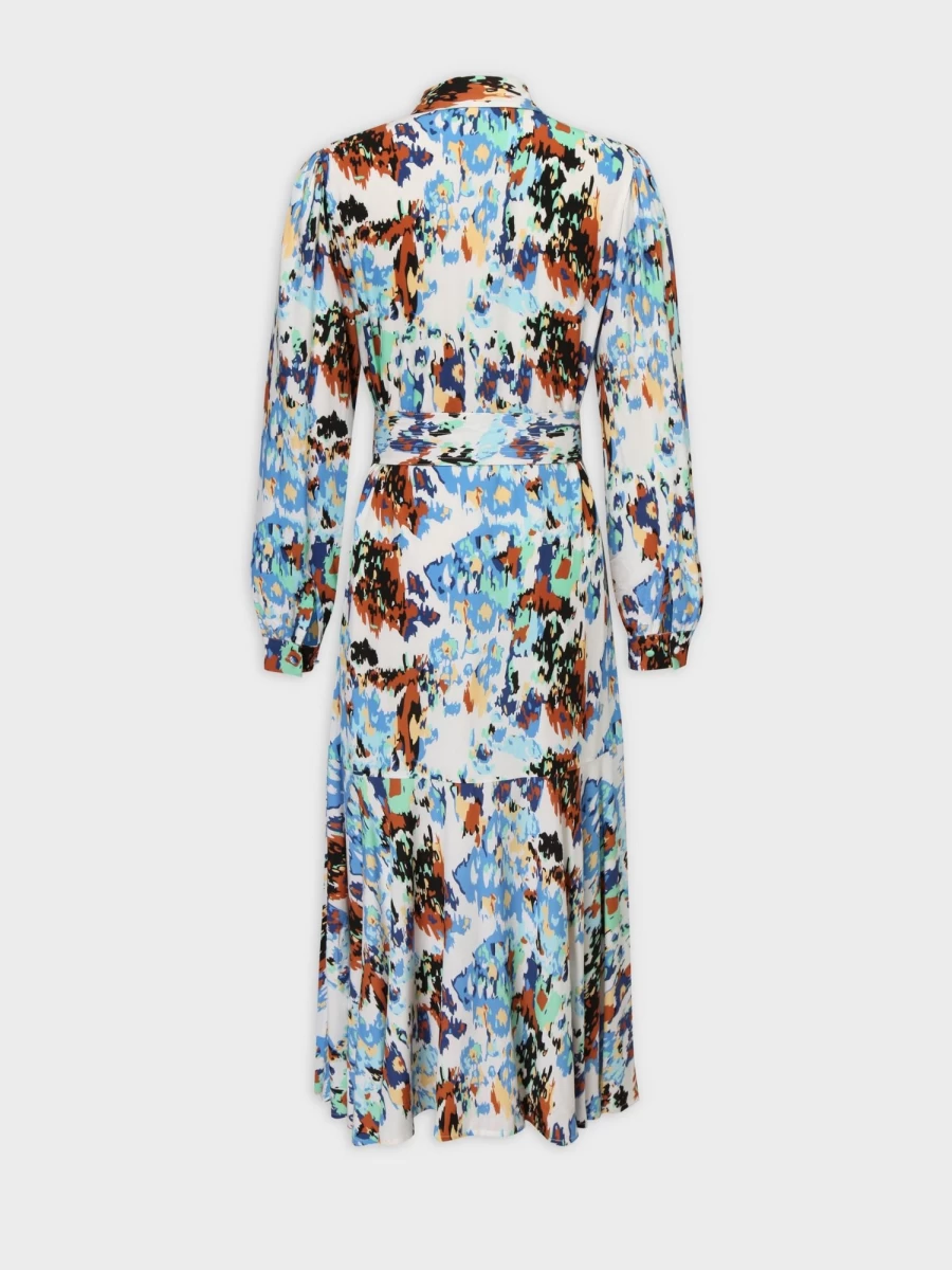 Pose Women's Ruffle Hem Dress - Picasso Floral Print Summer Dress