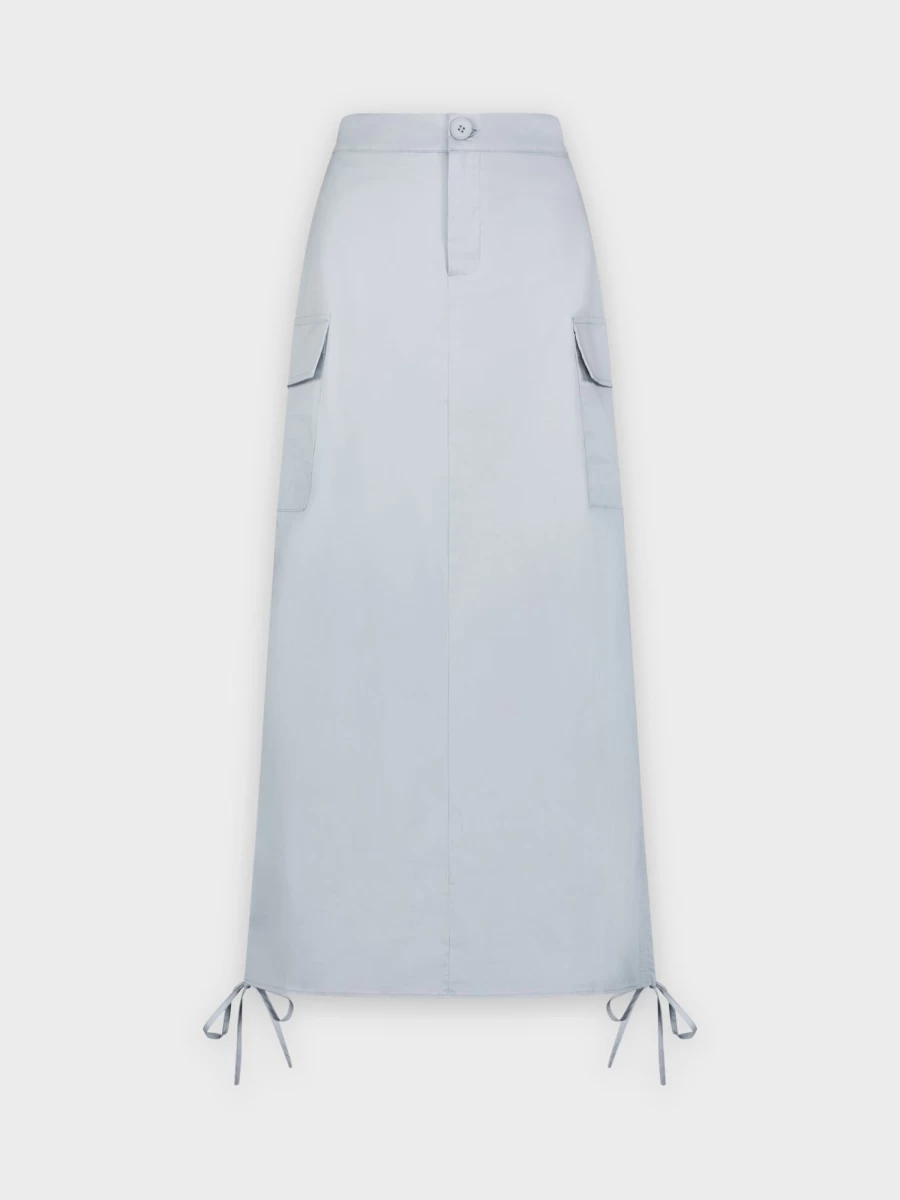 HAILEY Women's Light Blue Side Pull Skirt - Casual Chic High Waist A-Line Mini Skirt