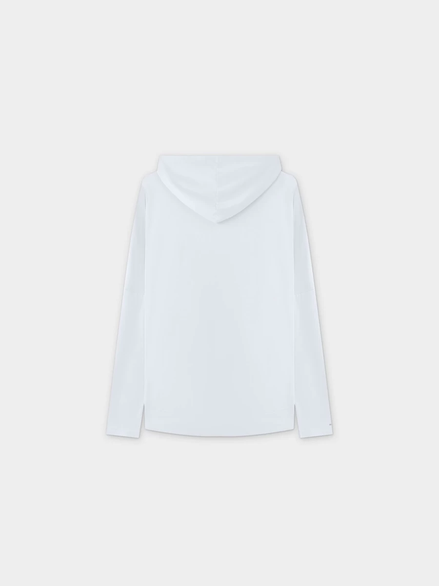MELI Women's White Zip Up Hoodie - Stylish Casual Fleece Jacket