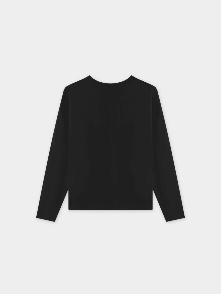MELI Women's Washed Crop Tee - Black Vintage Soft Cotton Short Sleeve T-Shirt