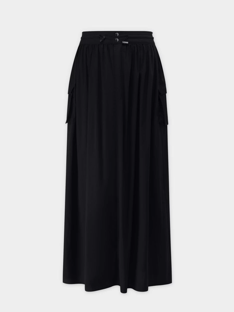 Hailey Women's High-Waisted Black Skirt - Stretchy Pull-On Style for Comfort & Fashion
