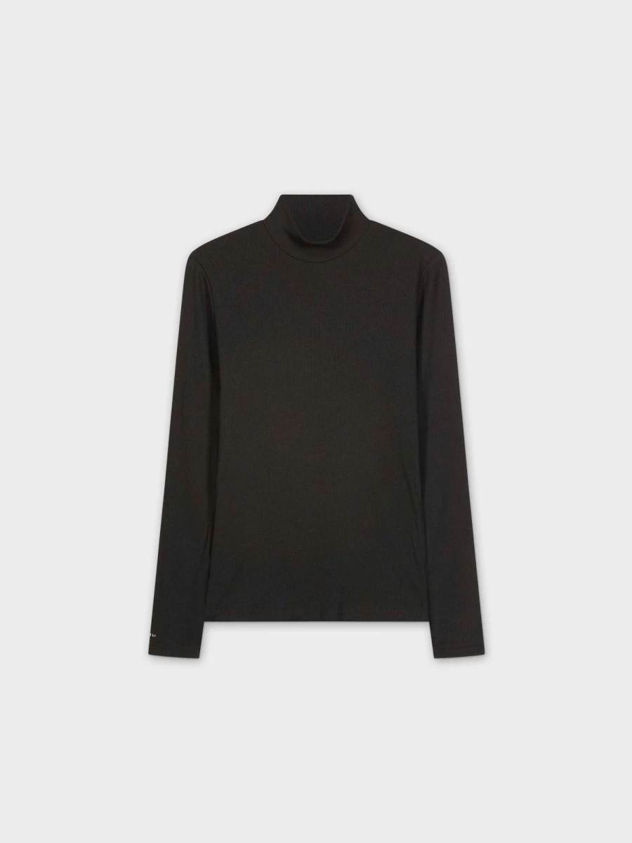 MELI Women's Heathered Black Turtleneck Sweater