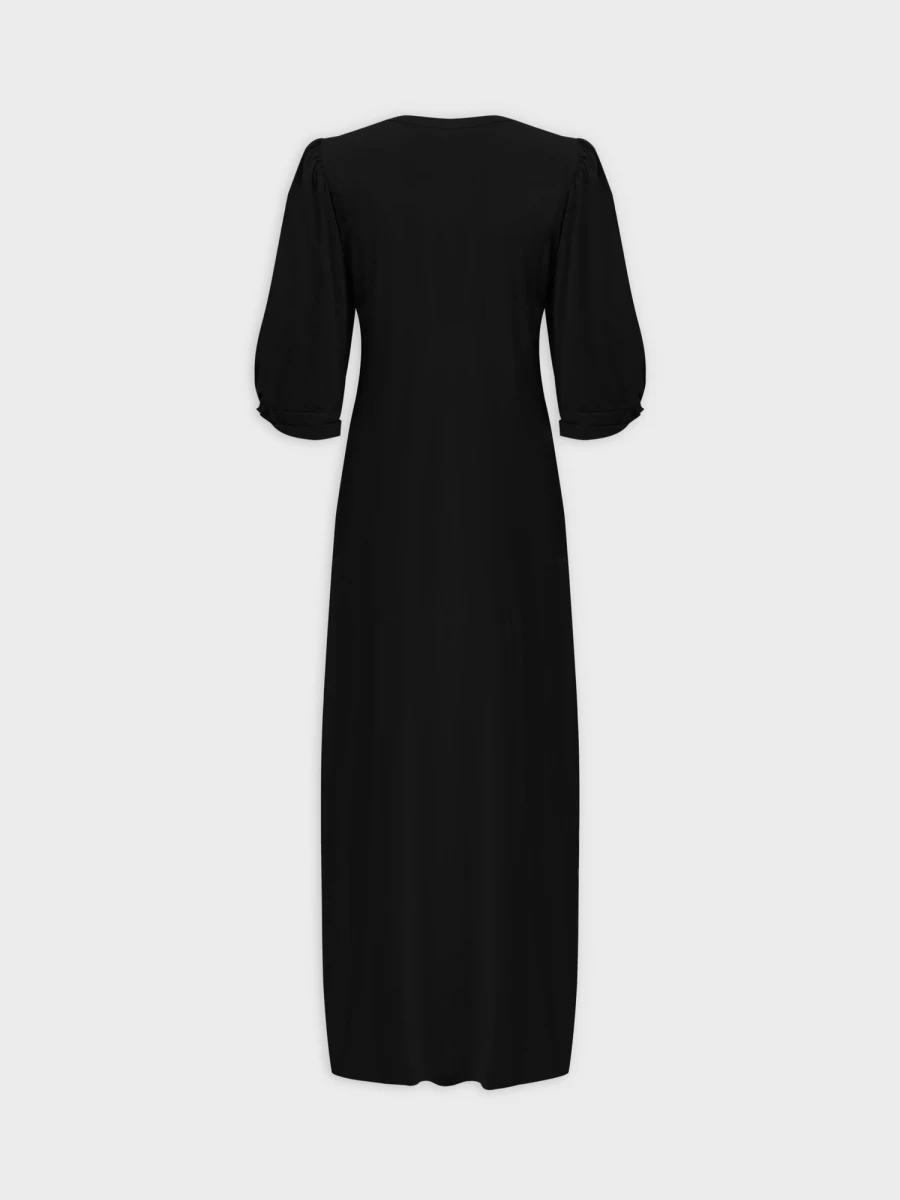 MELI Women's Solid Black Tie Dye T-Shirt Dress - Casual Boho Style Cotton Dress