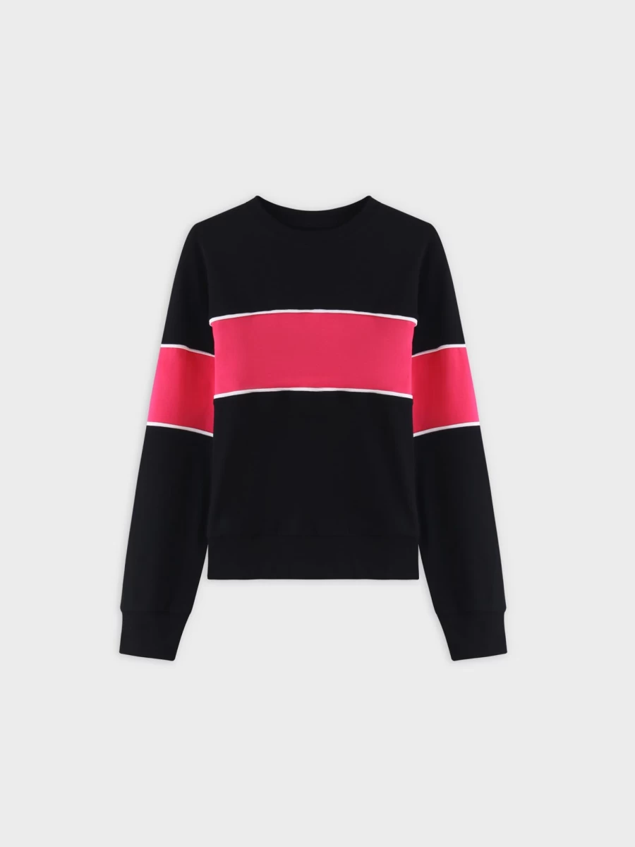 TTS Women's Neon Pink Stripe Bomber Jacket - Stylish Retro Streetwear Coat