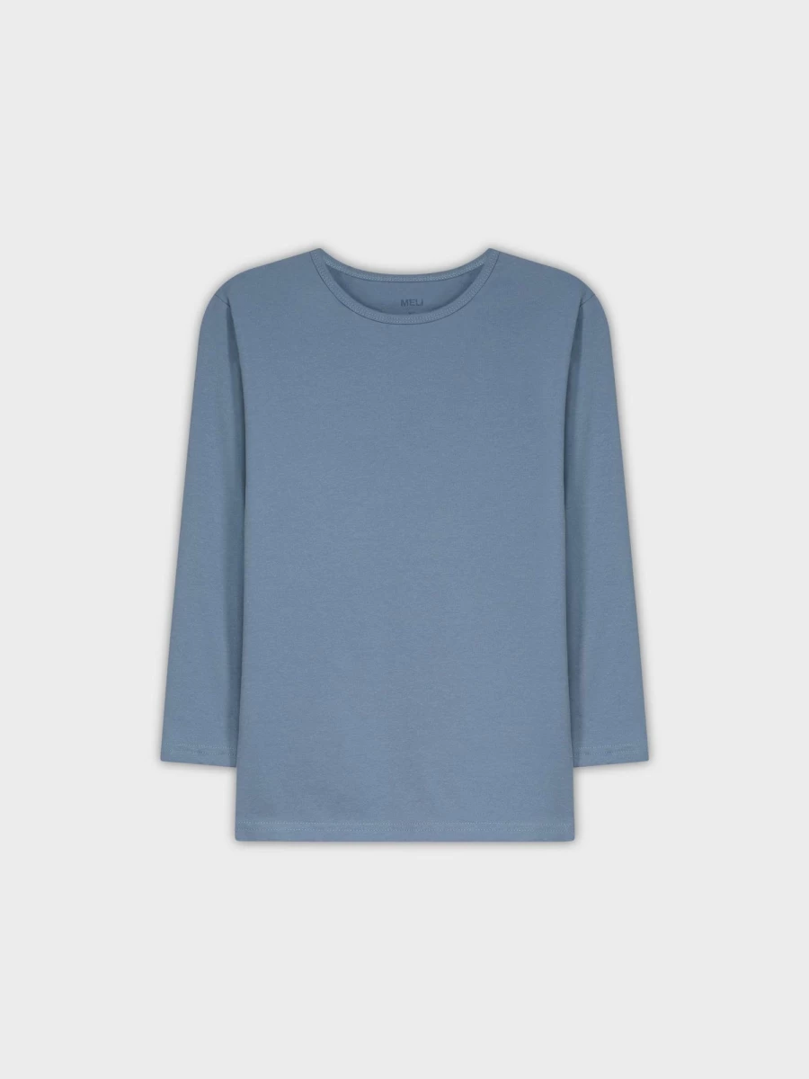 MELI Women's Classic Denim Blue T-Shirt | 3Q Tee | Casual Comfort Fit Top