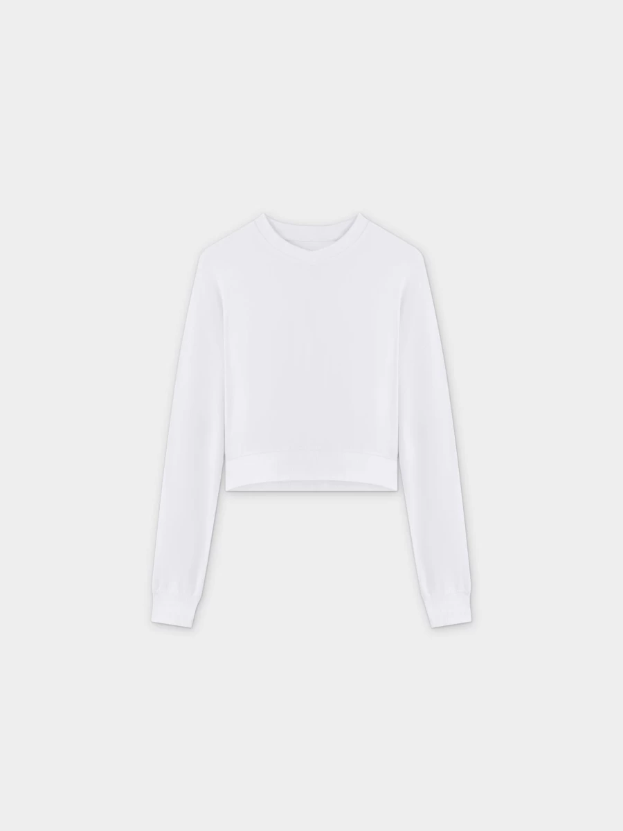 MELI Women's White Cropped T-Shirt - Casual Short Tee Top