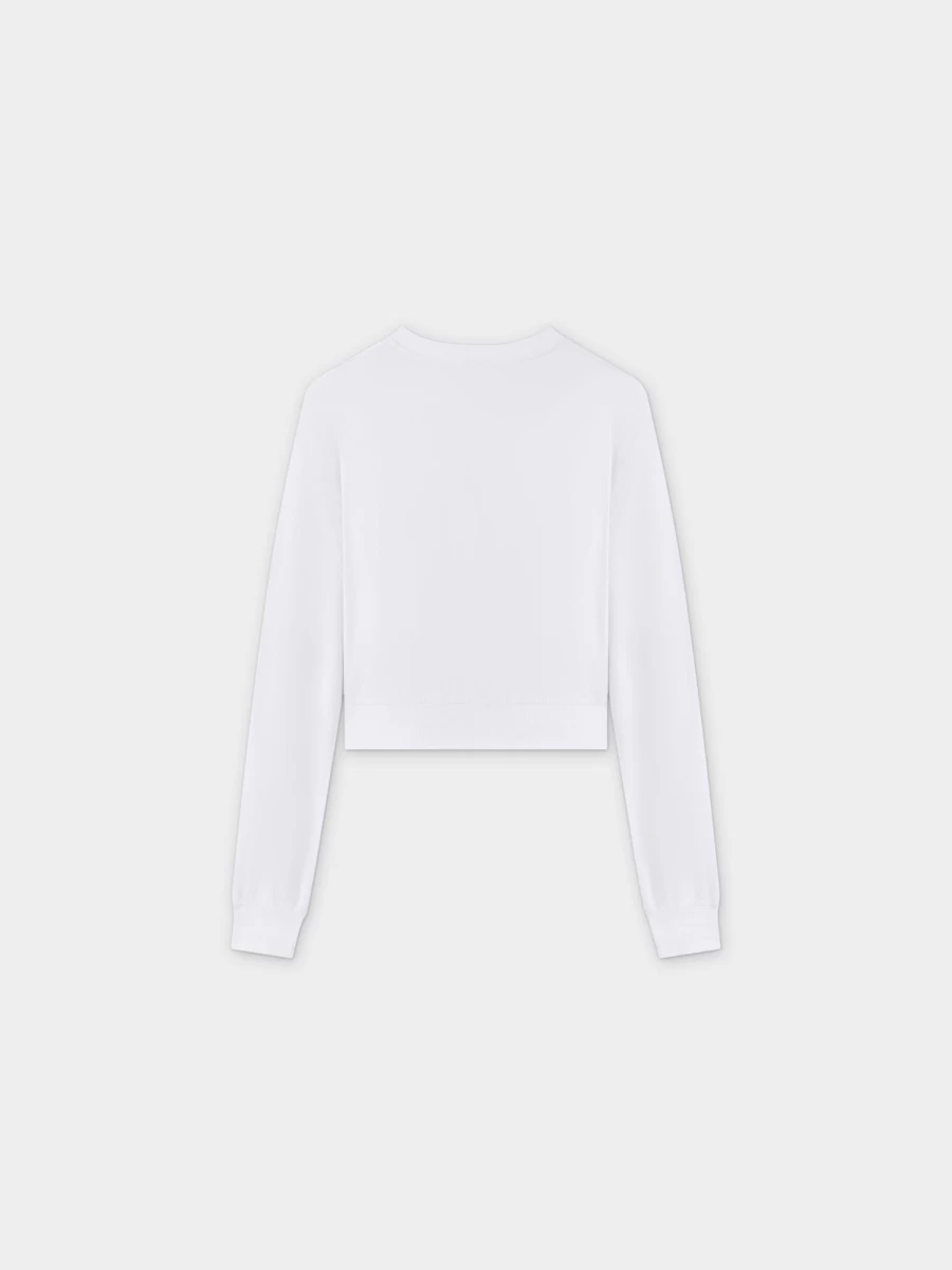 MELI Women's White Cropped T-Shirt - Casual Short Tee Top