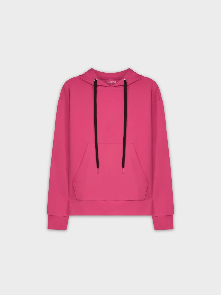 TTS Women's Hot Pink Hoodie - Trendy Teen Pullover Sweatshirt