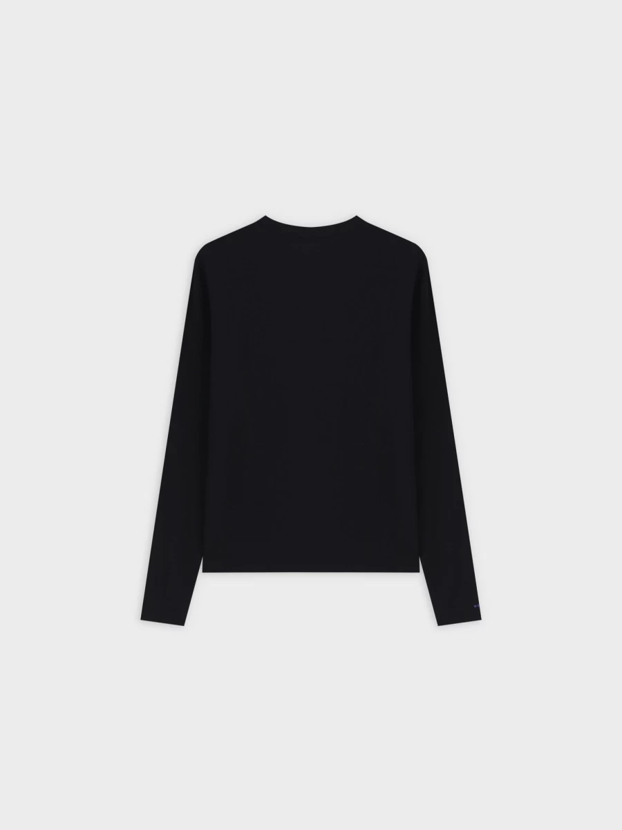 MELI Women's Classic Long Sleeve T-Shirt - Black Basic Casual Tee