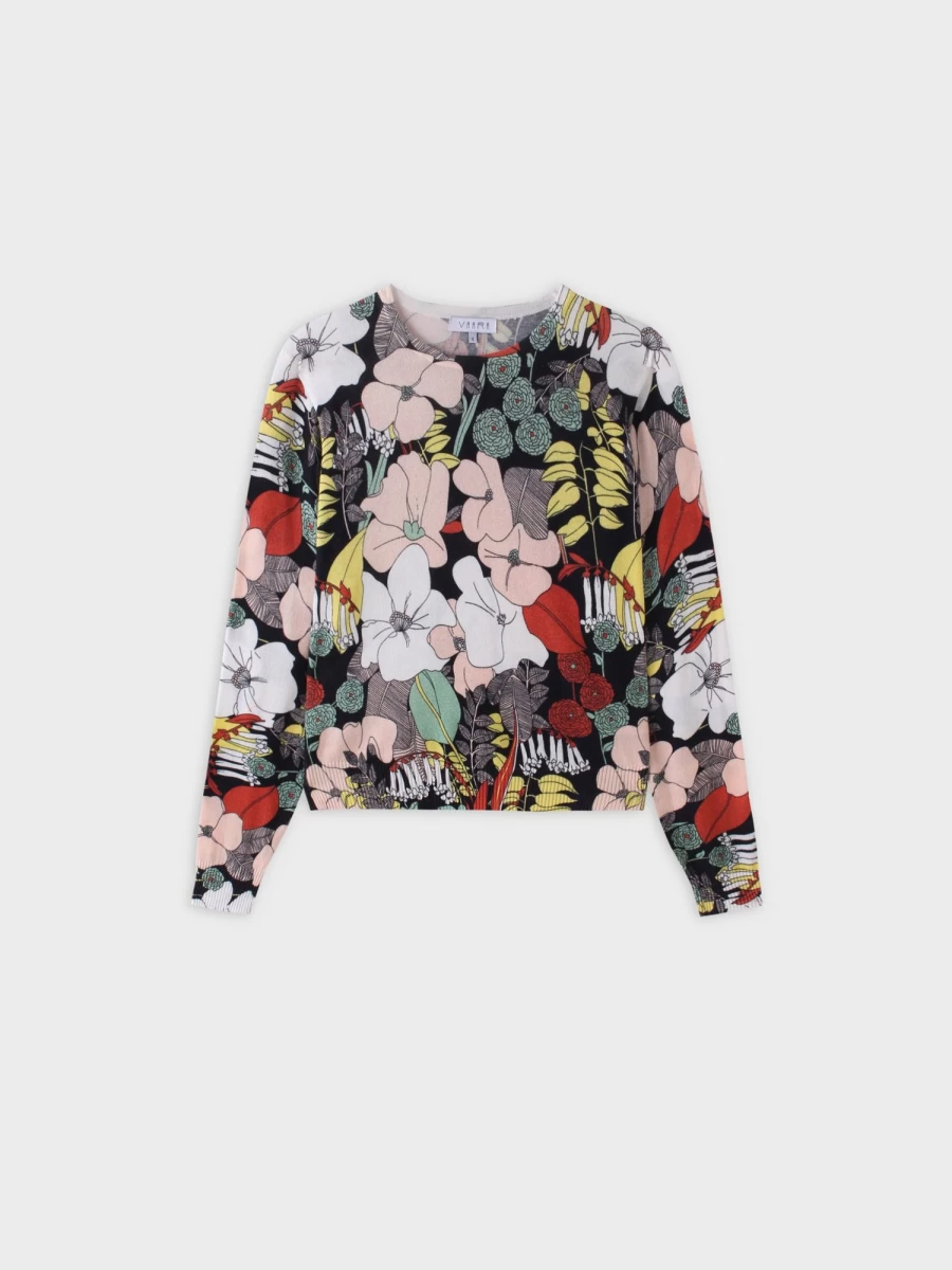 VAARA Women's Bold Floral Printed Sweater - Elegant Feminine Knitwear