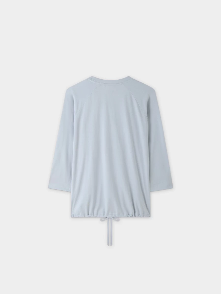 MELI Women's Light Blue Drawstring T-Shirt | Casual Comfort Tee