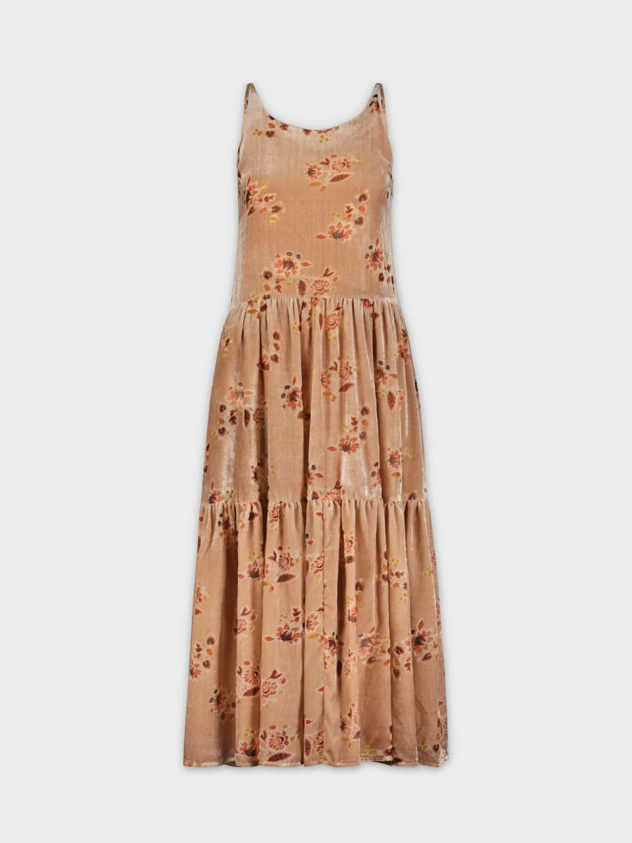 TTS Women's Blush Floral Tiered Jumper - Elegant Layered Knit Sweater Dress