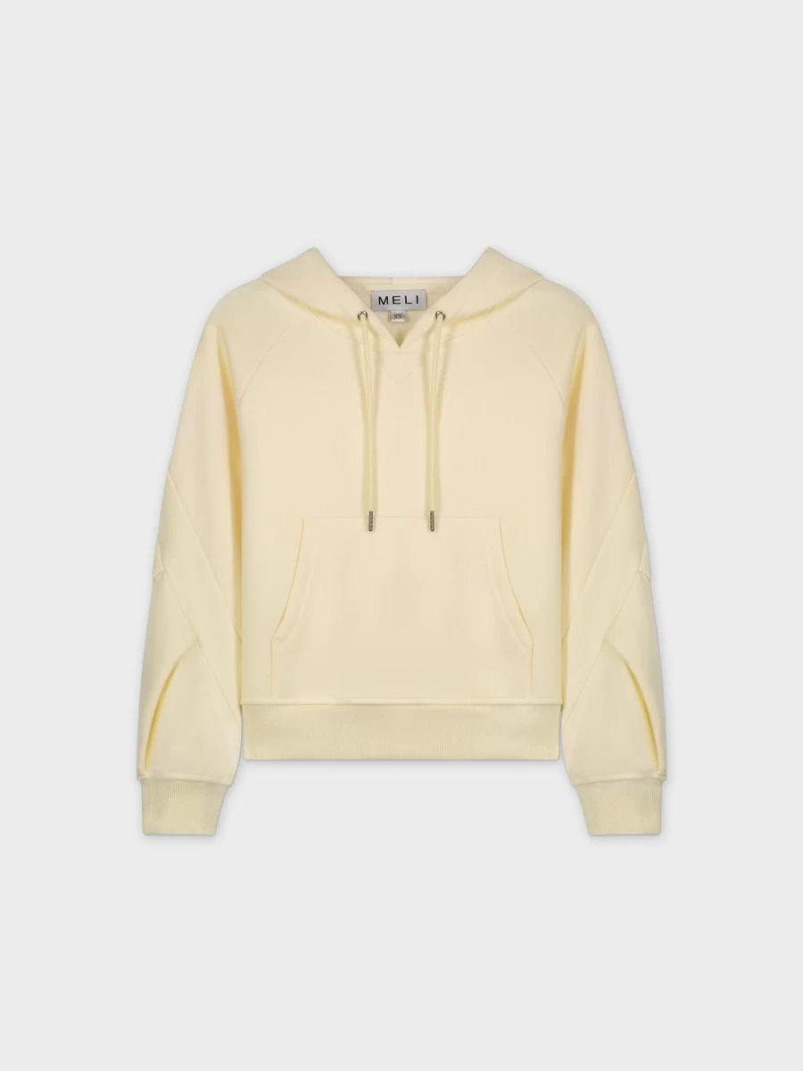 MELI Women's Vanilla Hoodie Sweatshirt - Soft Casual Pullover Fleece Jacket