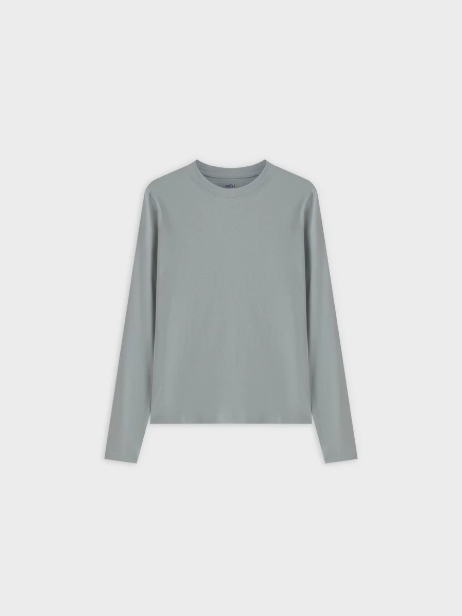 MELI Women's Classic Pistachio Long Sleeve T-Shirt - Soft Casual Comfort Fit Tee