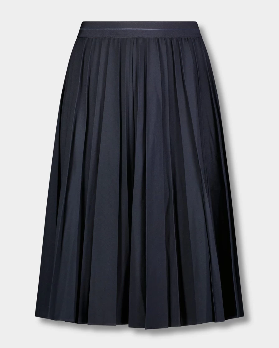 MELI Women's Navy Pleated Skirt - 24" Length Midi Skirt for Women